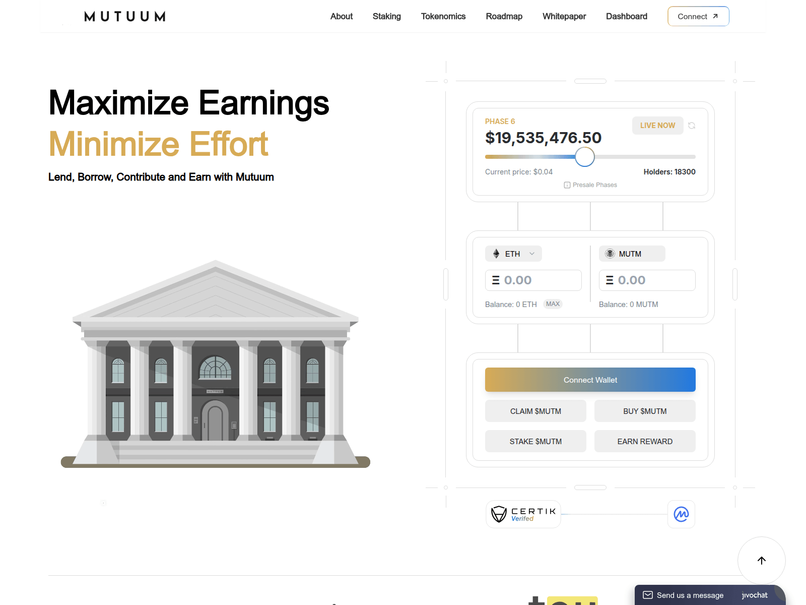 Screenshot of mutuumstake.sbs
