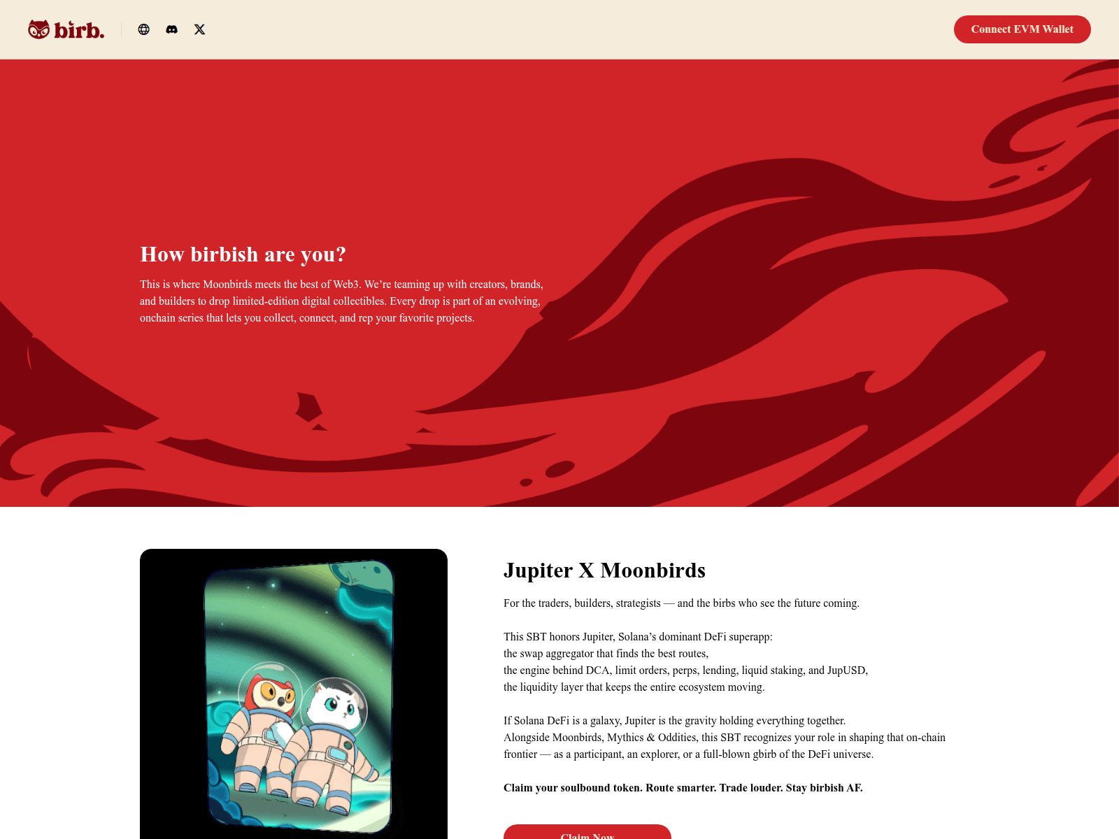 Screenshot of moonbirds.run