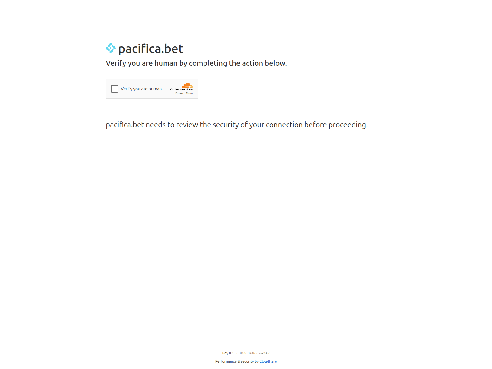 Screenshot of pacifica.bet