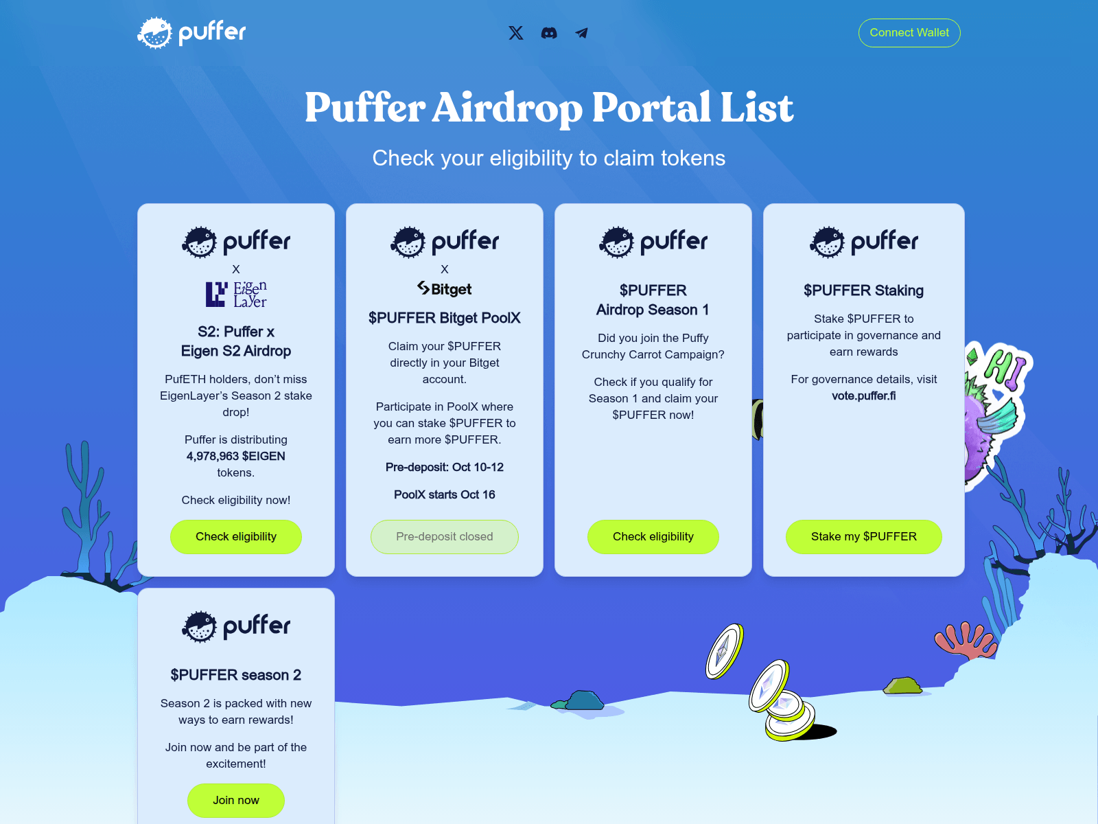 Screenshot of puffer.claims