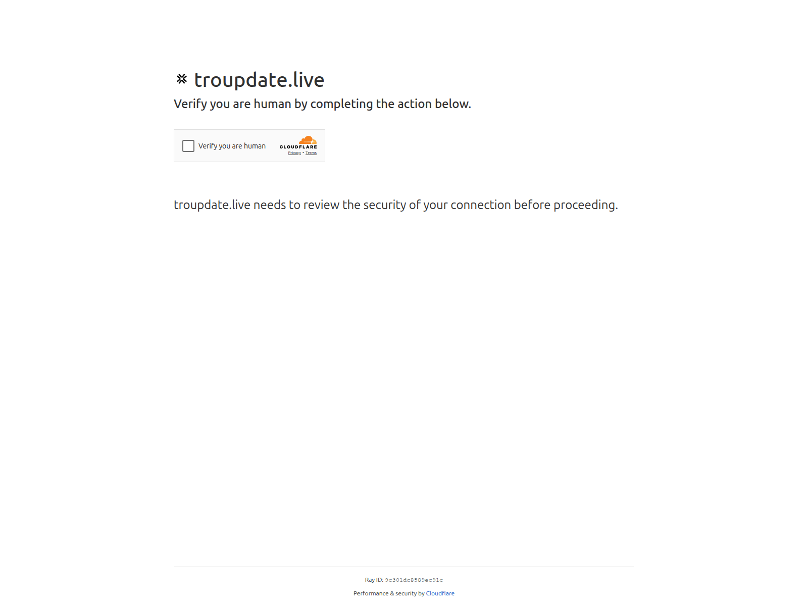 Screenshot of troupdate.live