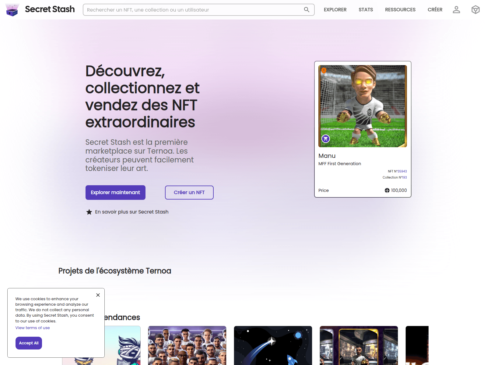 Screenshot of secret-stash.io