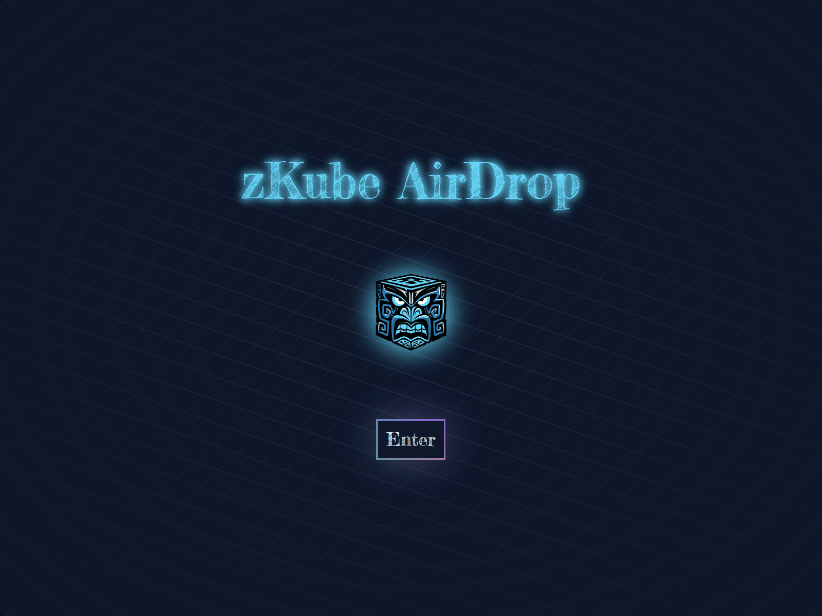 Screenshot of claim.zkube.xyz