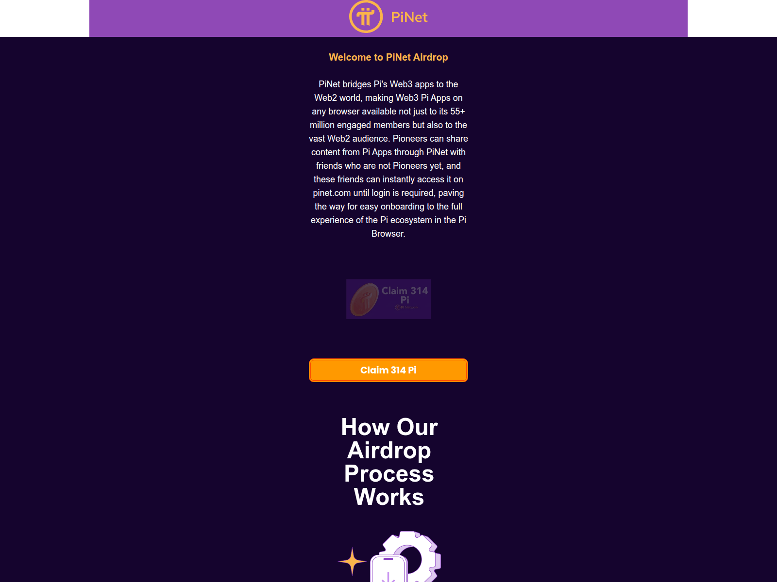 Screenshot of claimfreepi.online