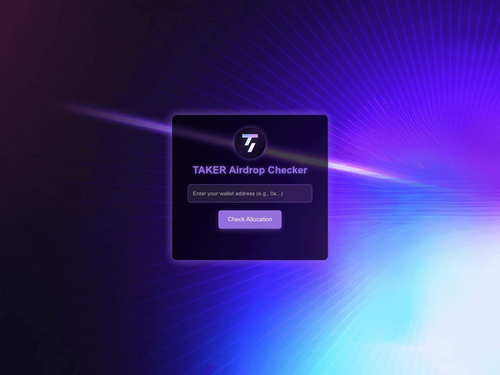 Screenshot of takerchecker.fun