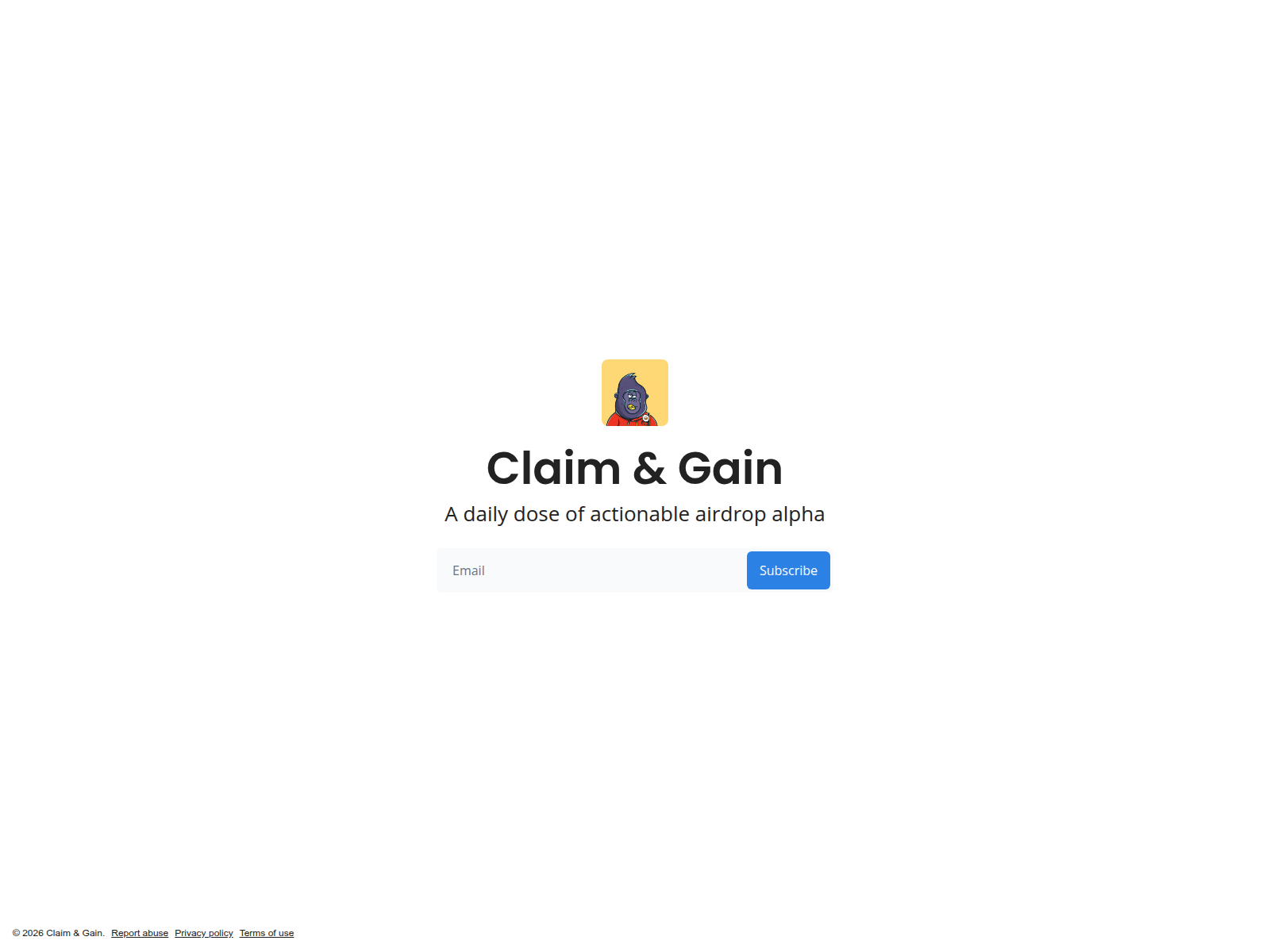 Screenshot of www.claimandgain.com