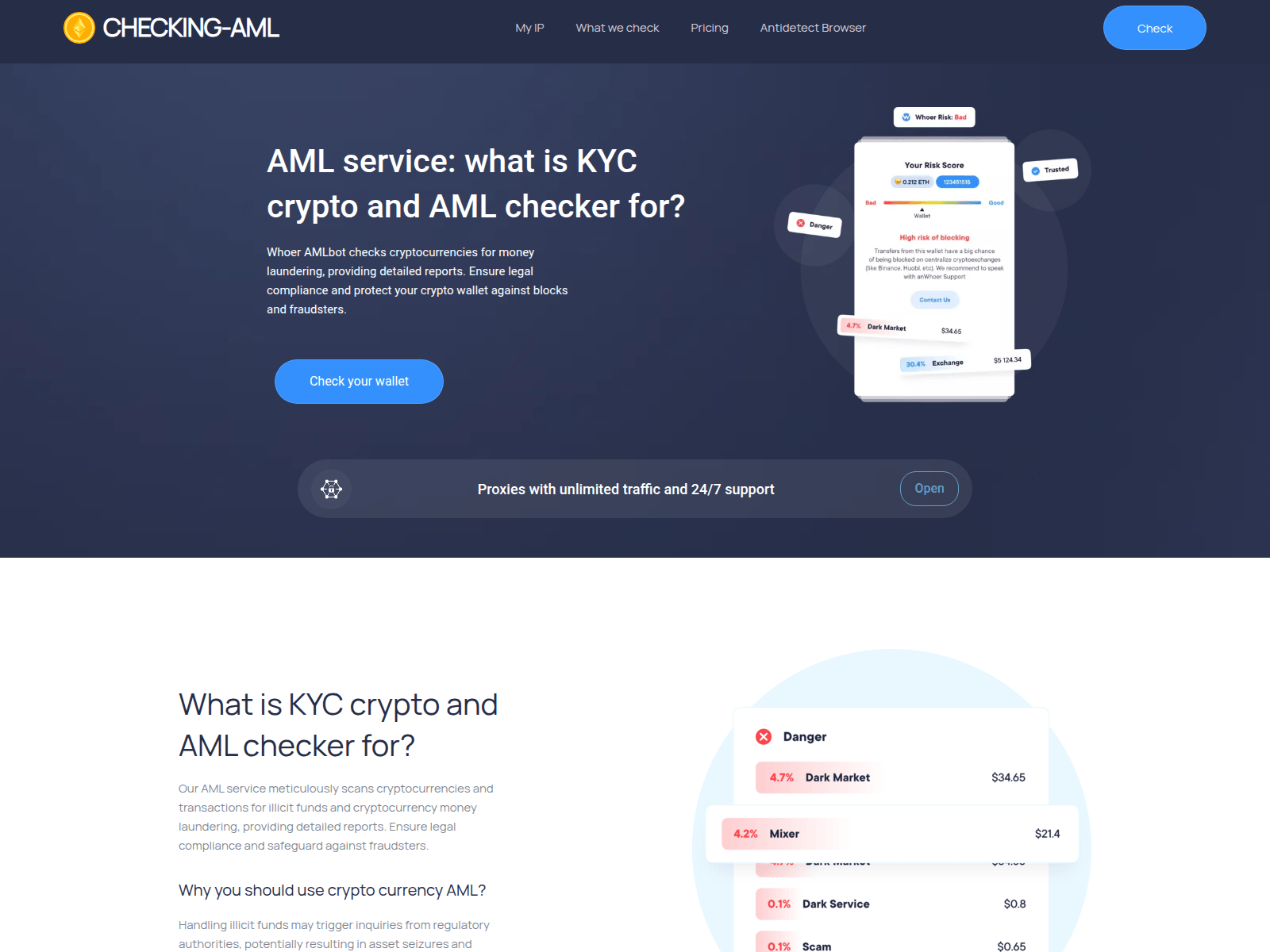Screenshot of checking-aml.com