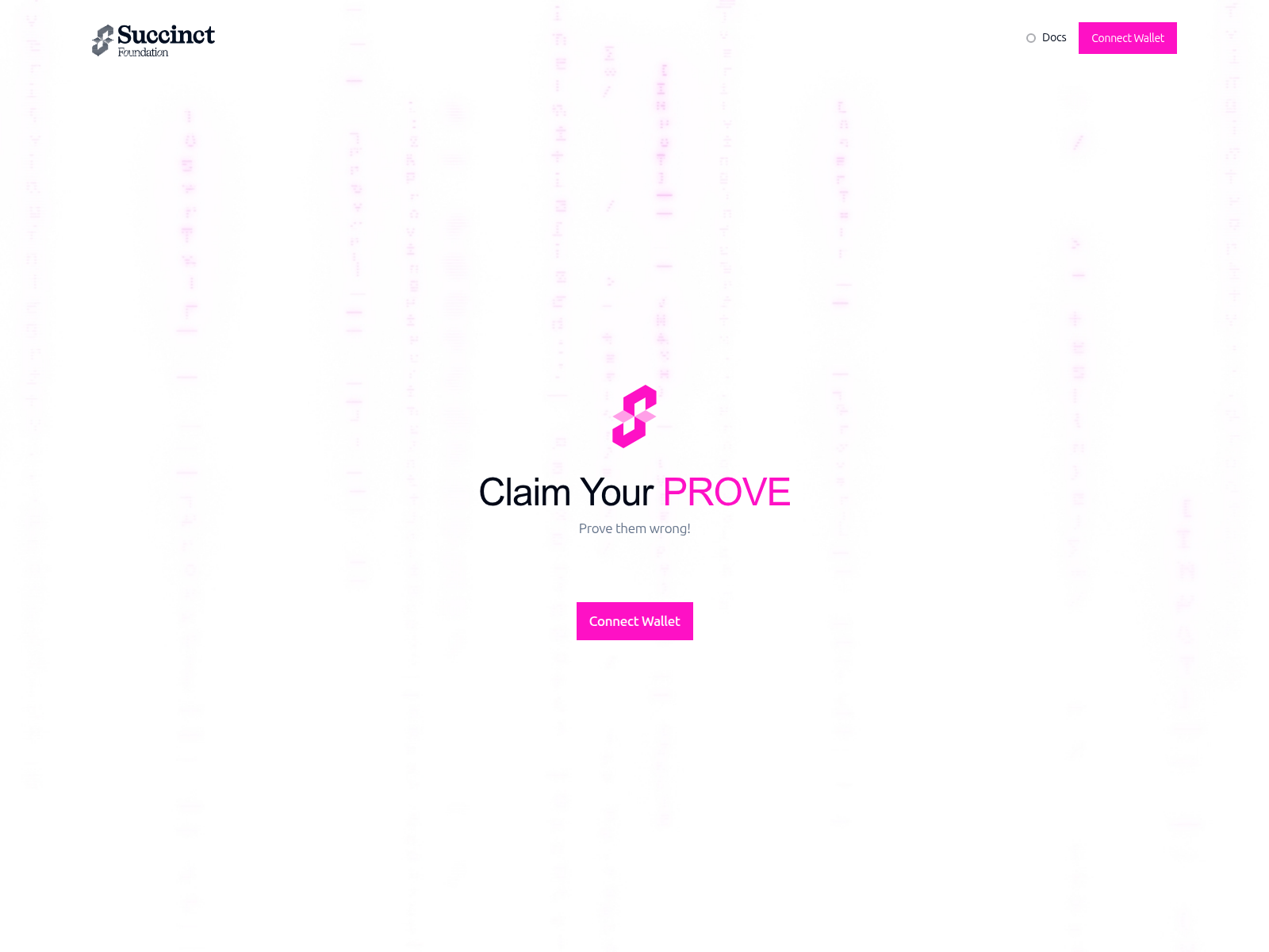 Screenshot of claim.succinict.foundation