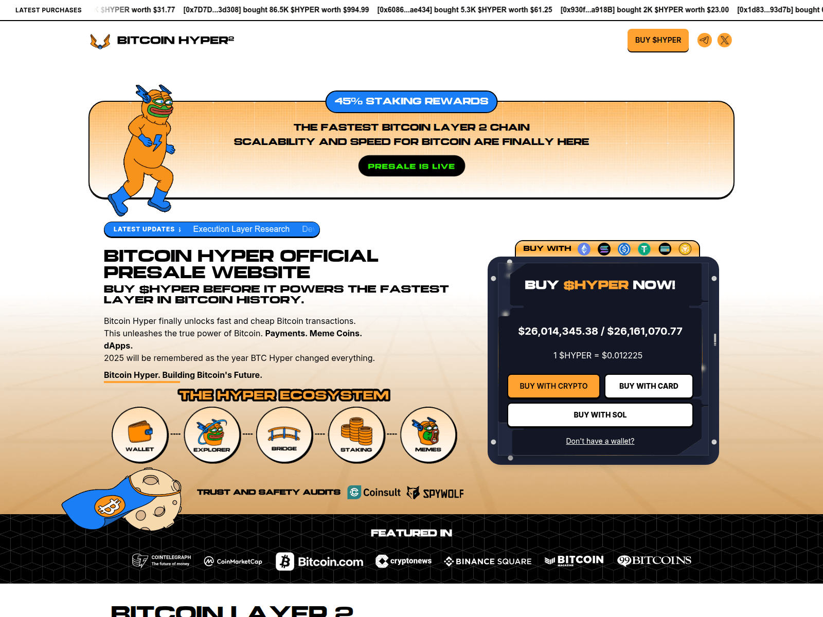 Screenshot of bitcoinhyper.digital