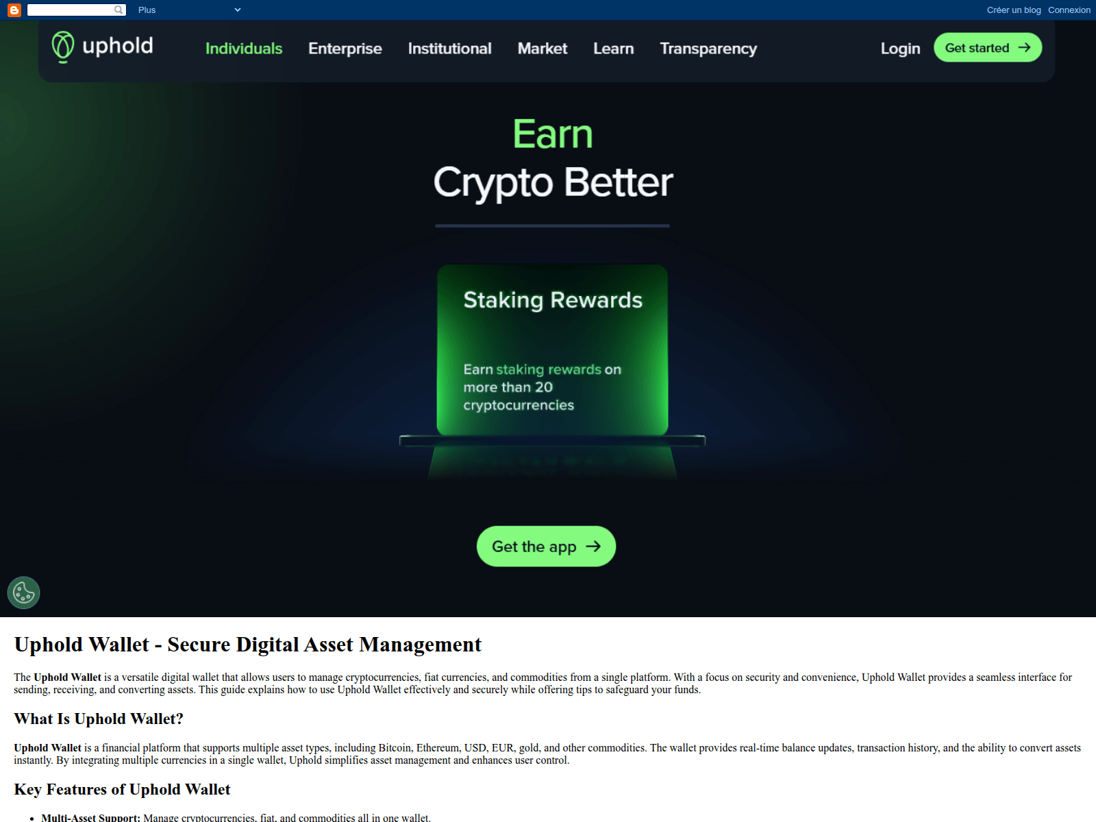 Screenshot of uphold-wallet-io.blogspot.co.uk