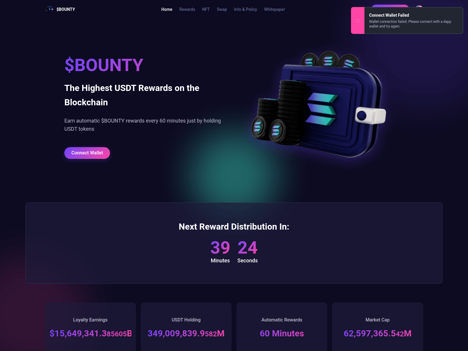 Screenshot of bountyair.com