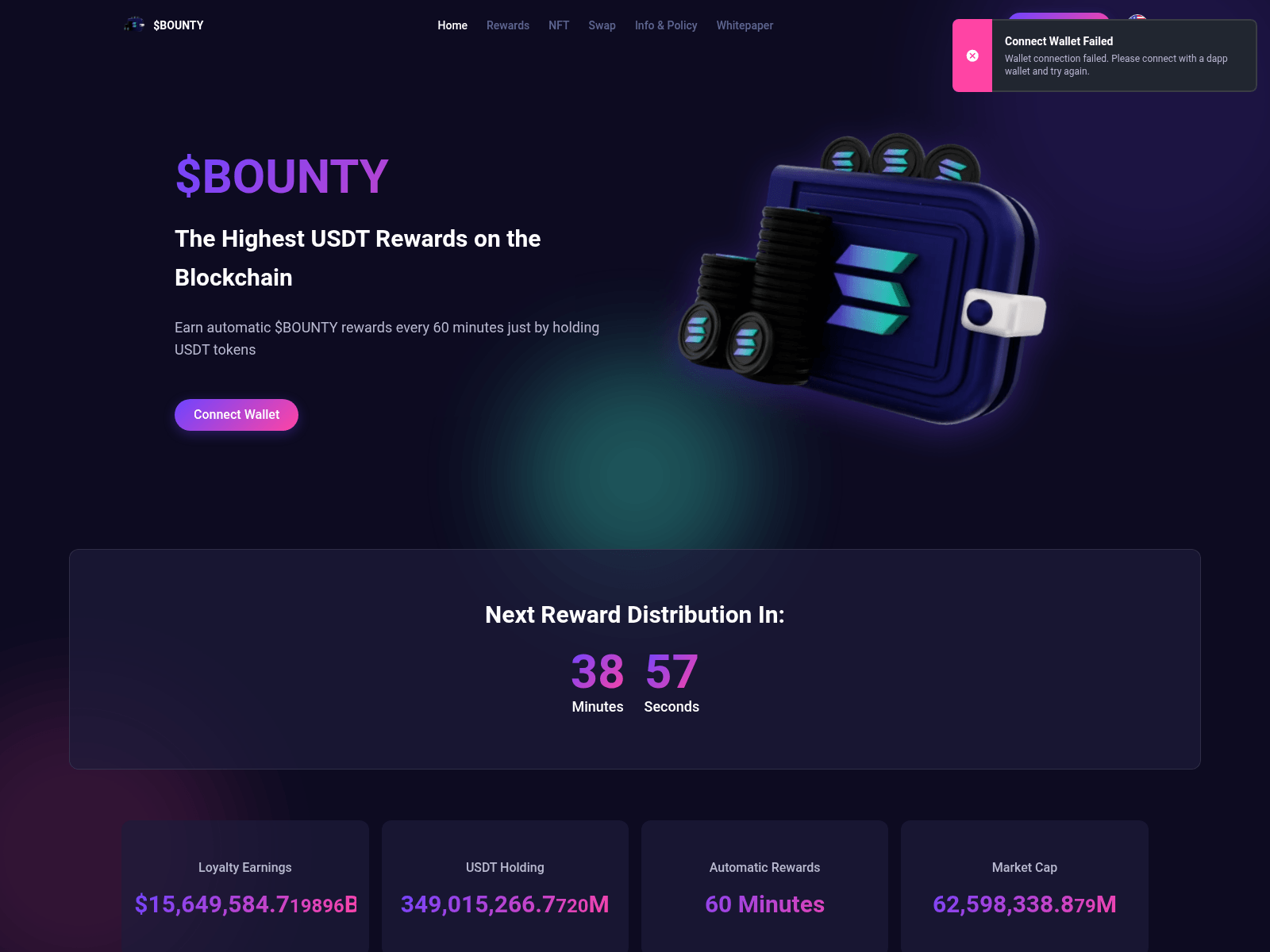 Screenshot of bountyaistake.com