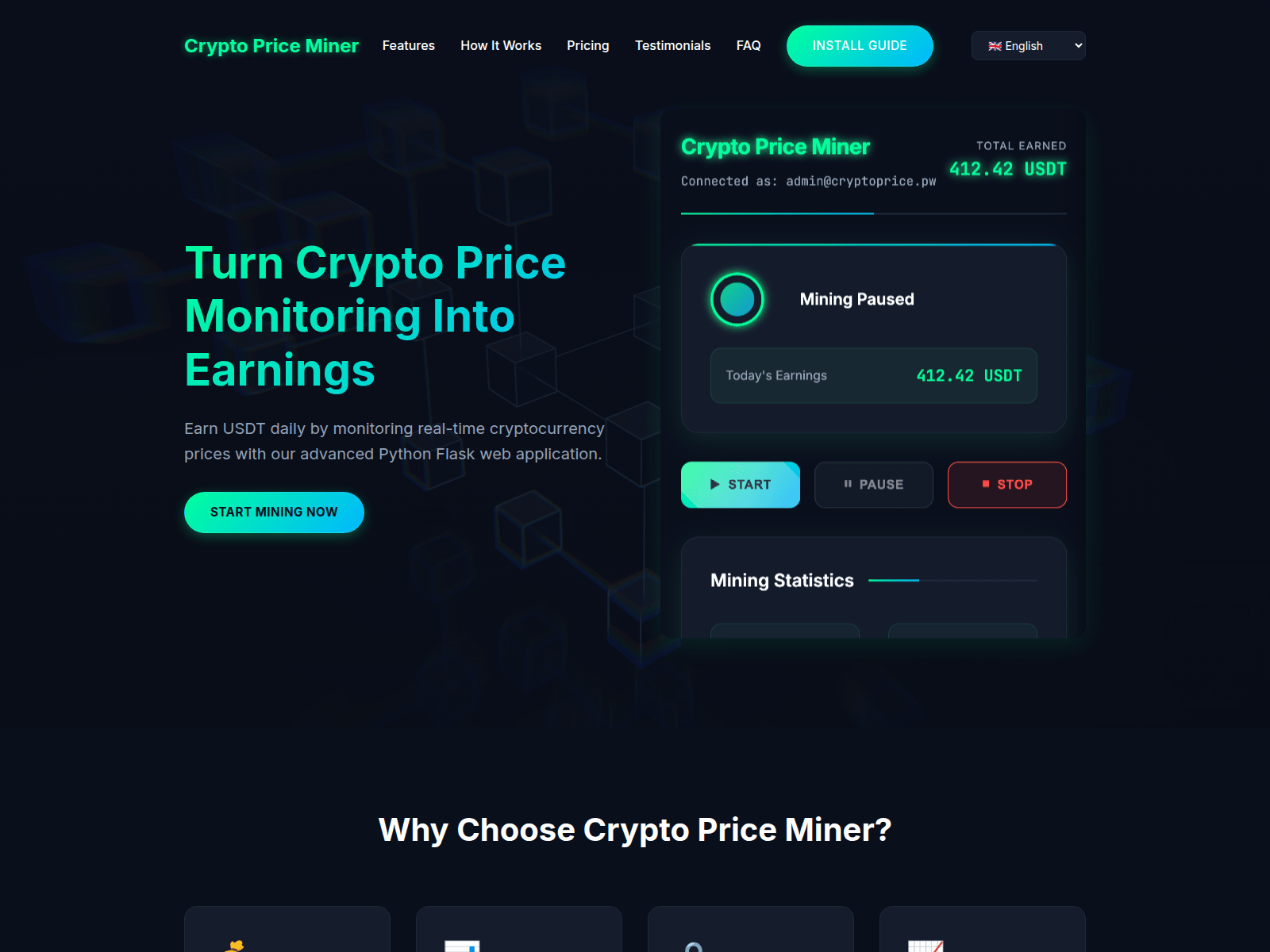 Screenshot of cryptoprice.pw
