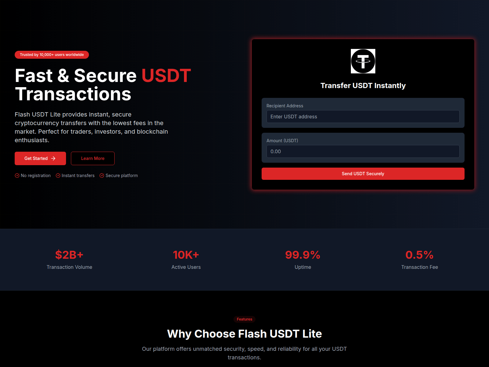 Screenshot of flashusdt.software