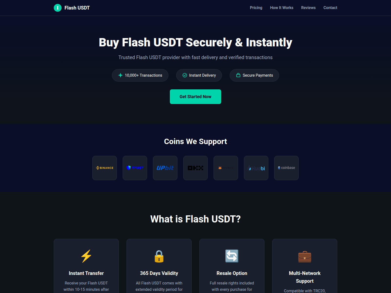 Screenshot of onlineflashusdt.store