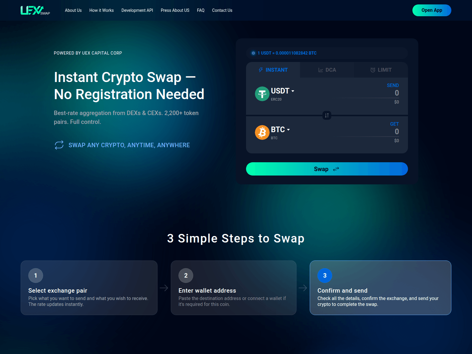 Screenshot of swap.stage-copr-qtech.site