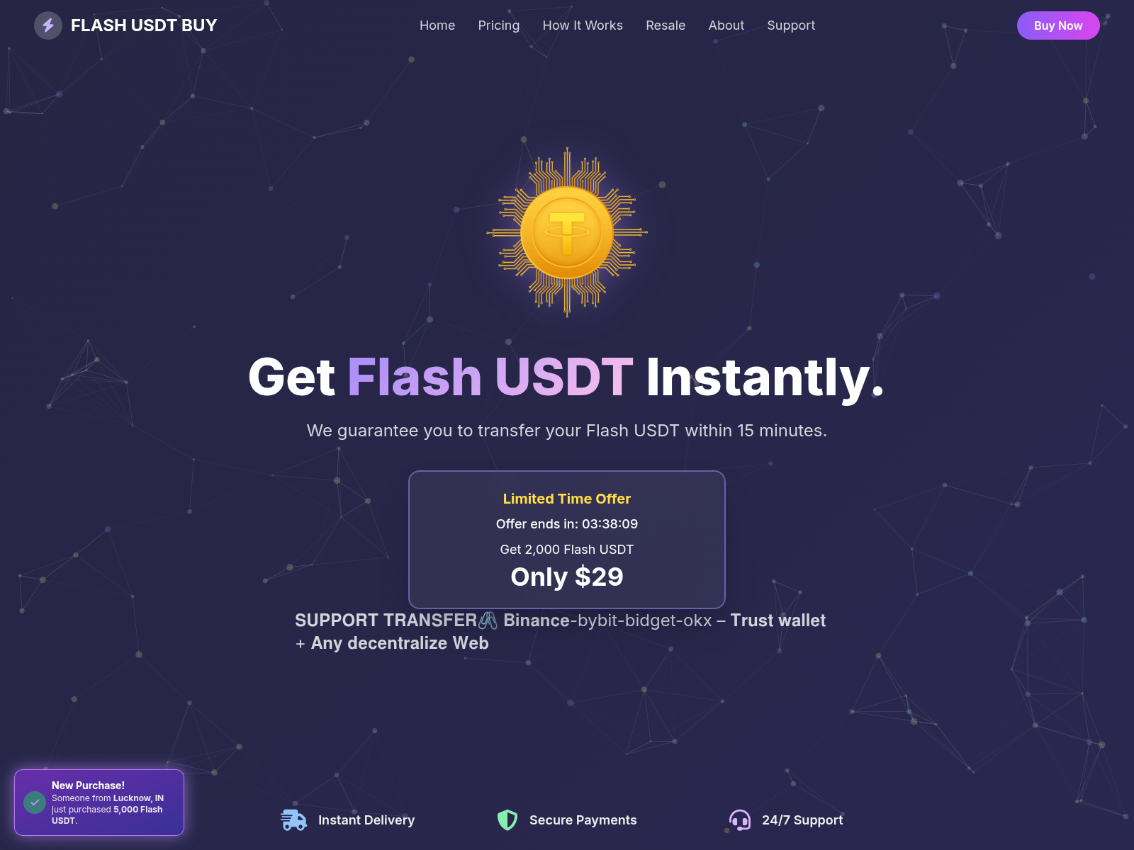 Screenshot of usdtwallet.shop