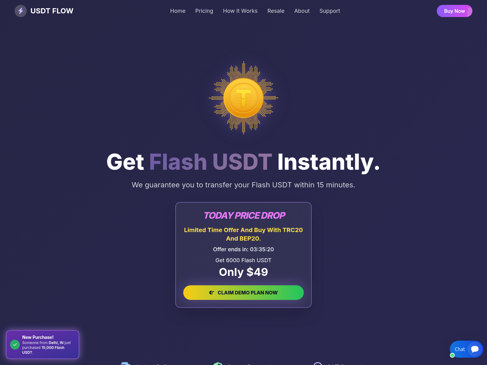 Screenshot of validflashusdt.online