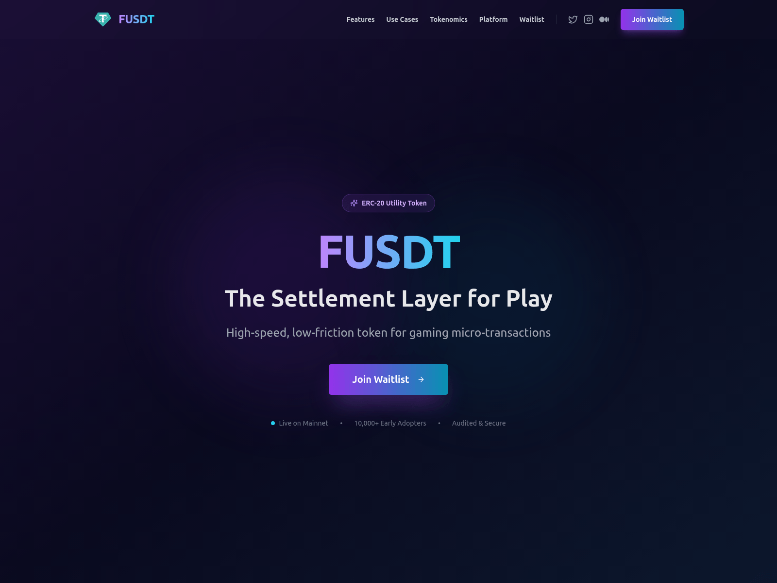 Screenshot of www.fusdt.online