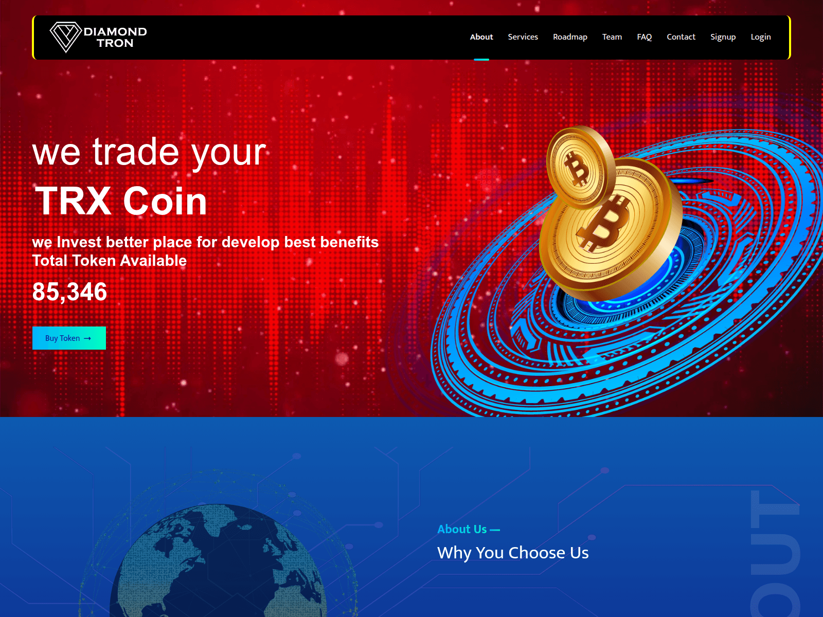 Screenshot of diamondtron.xyz