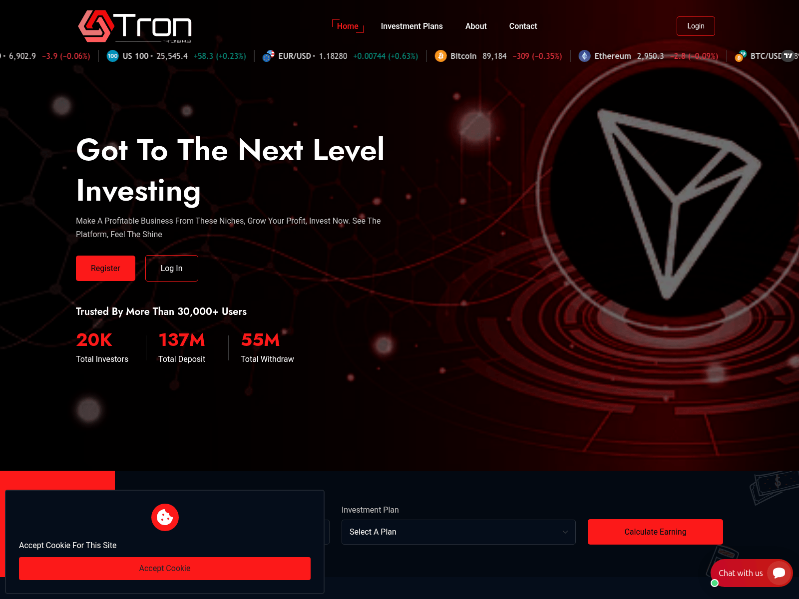 Screenshot of trontradinghub.org