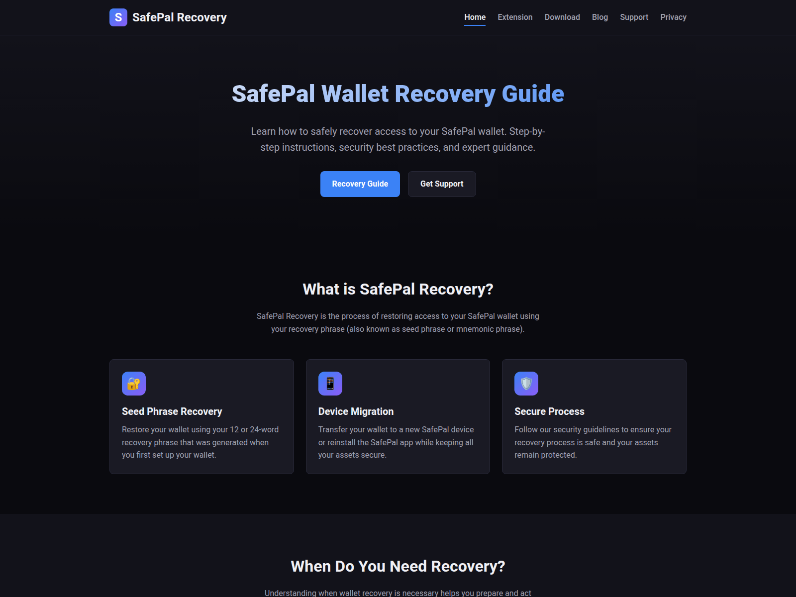 Screenshot of safepal-extension.cc