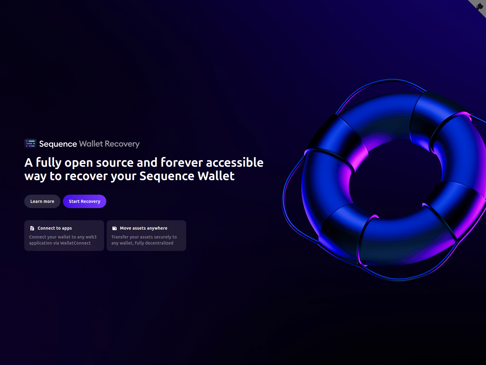 Screenshot of recovery.sequence.app