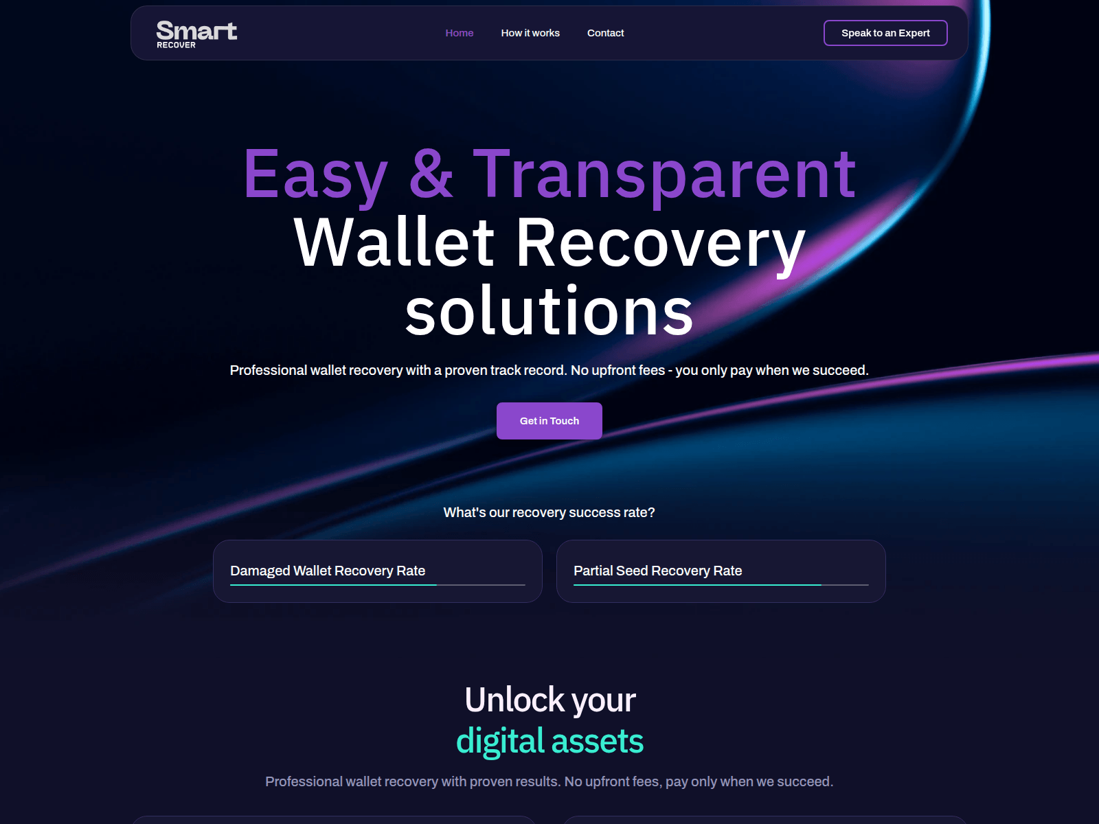 Screenshot of smartrecover.net