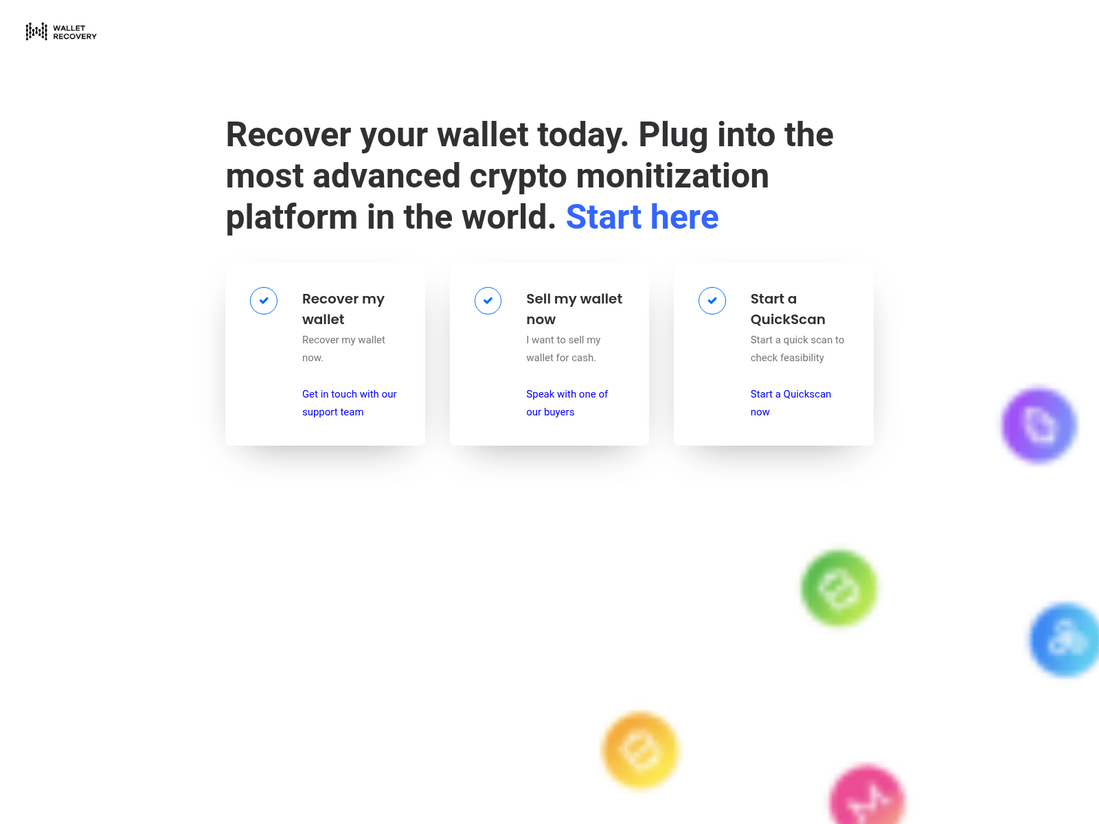 Screenshot of www.walletrecovery.com