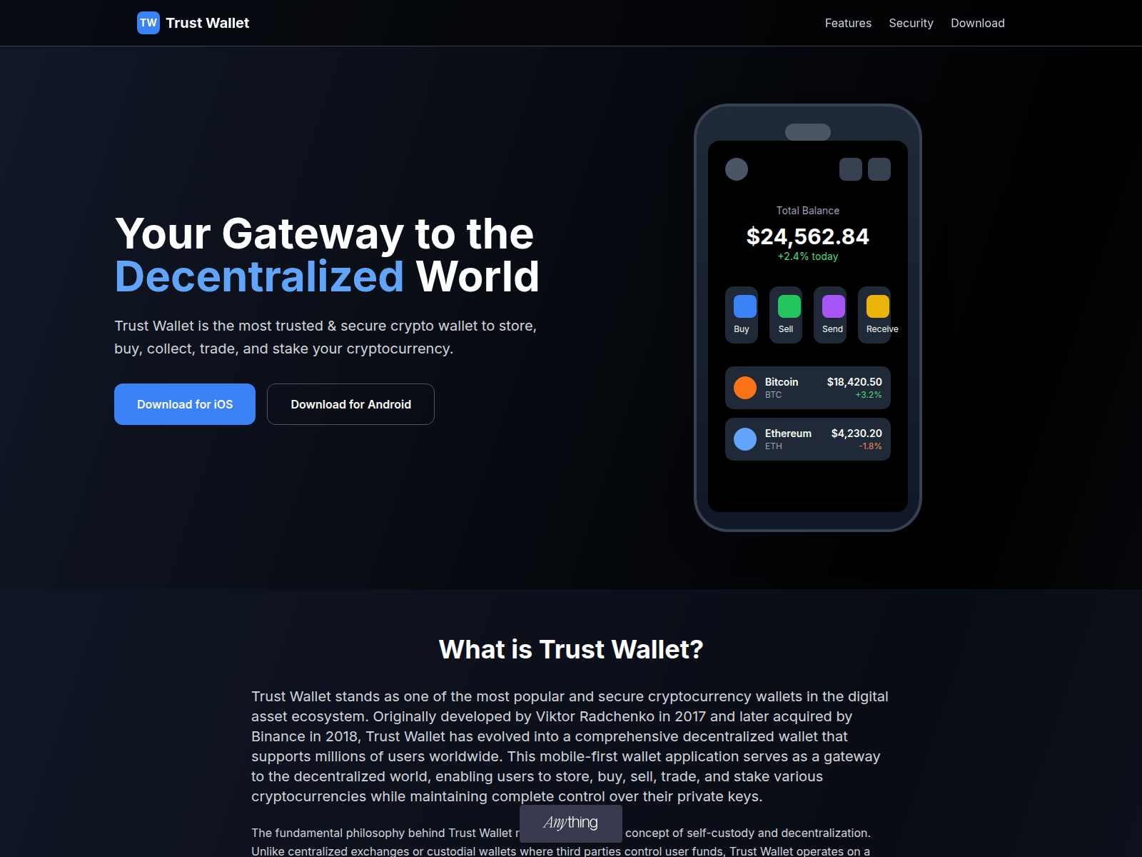 Screenshot of trust-wallet-web-en.created.app