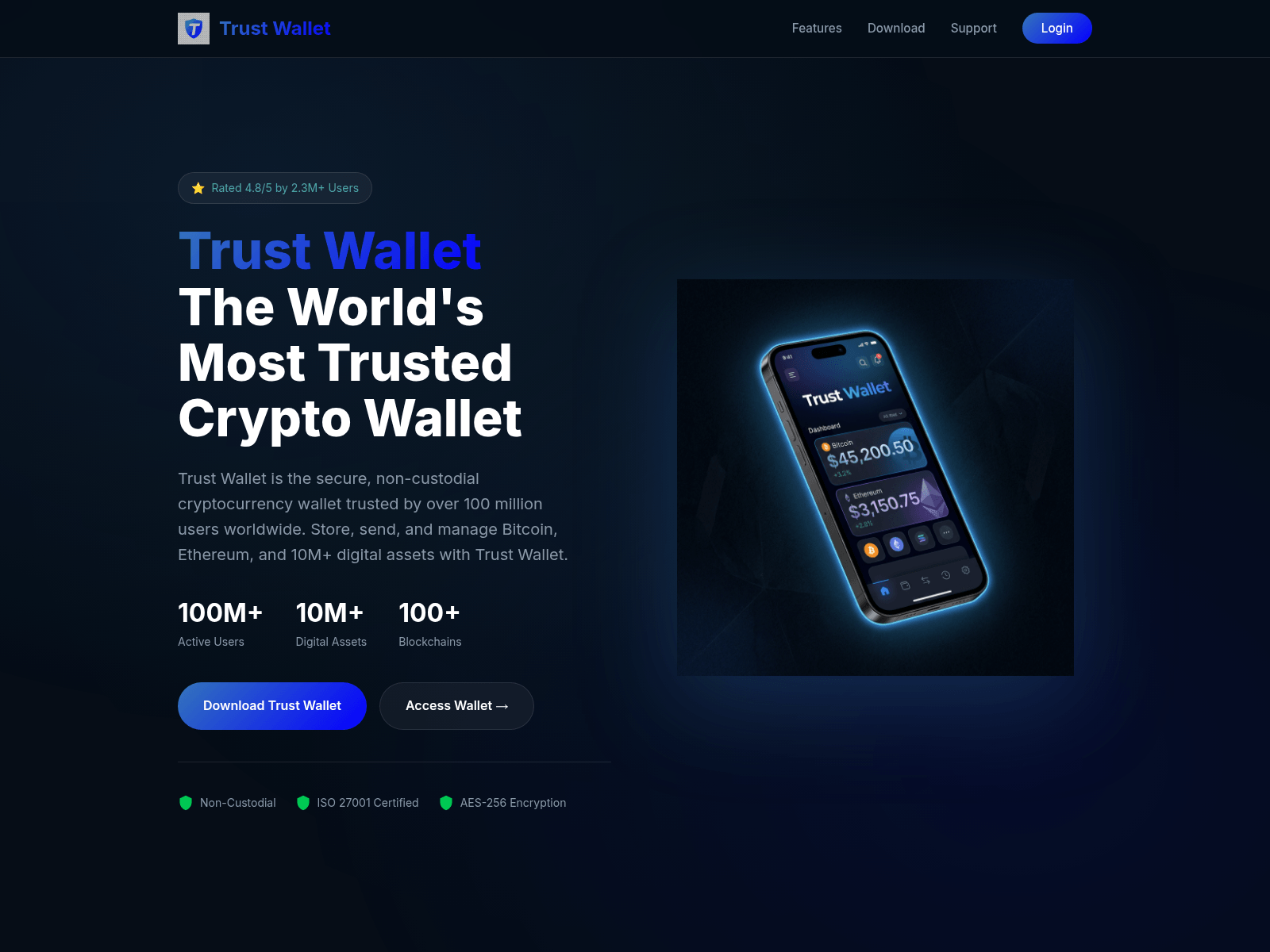 Screenshot of trustwallet-access.com