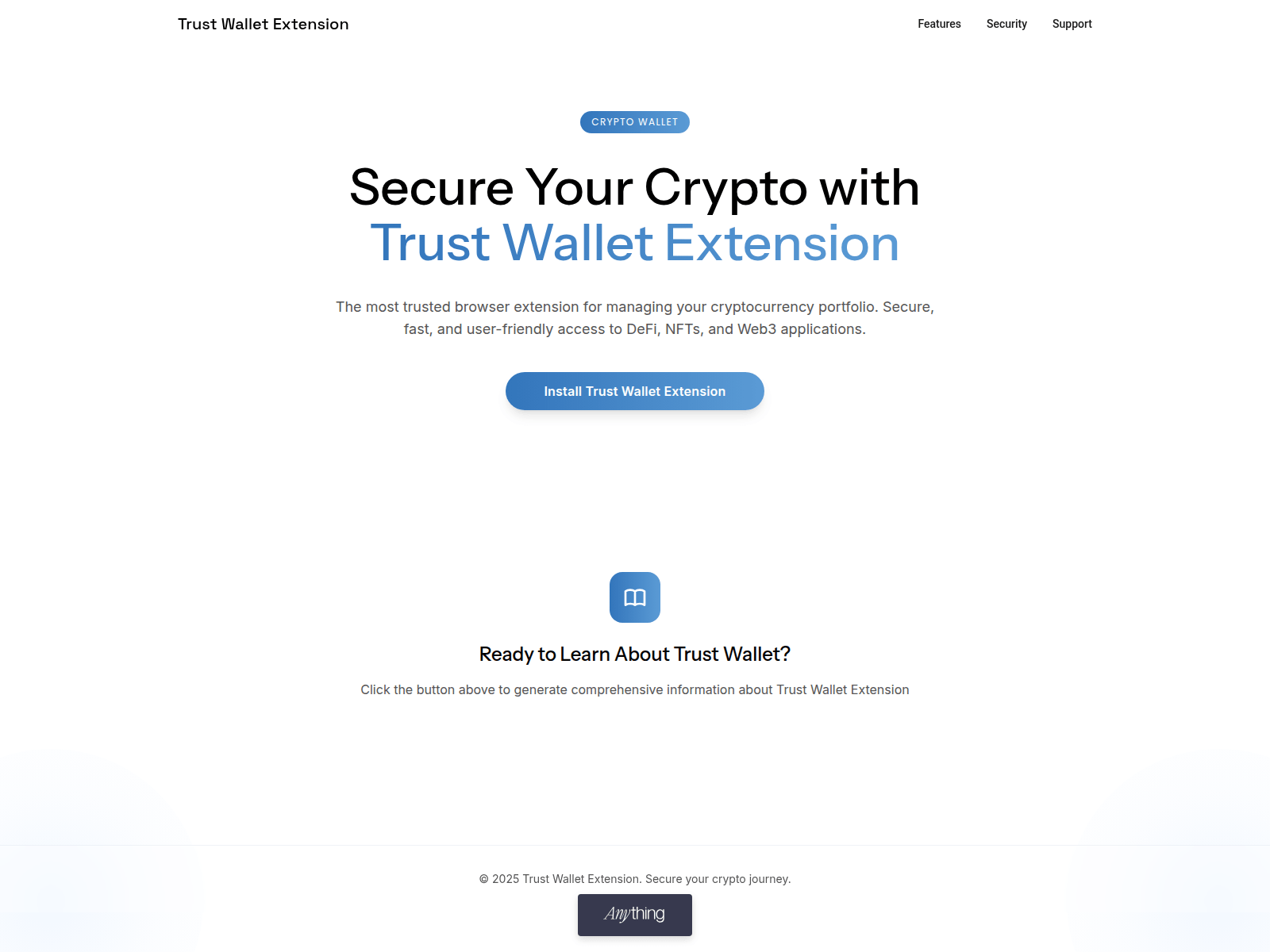 Screenshot of trust-wweb3-extension.created.app