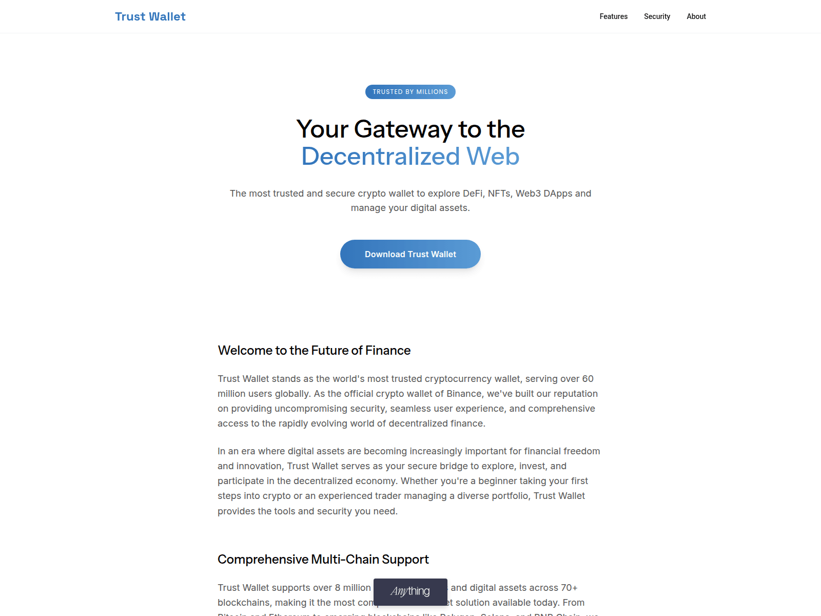 Screenshot of walletrusst-cloud.created.app