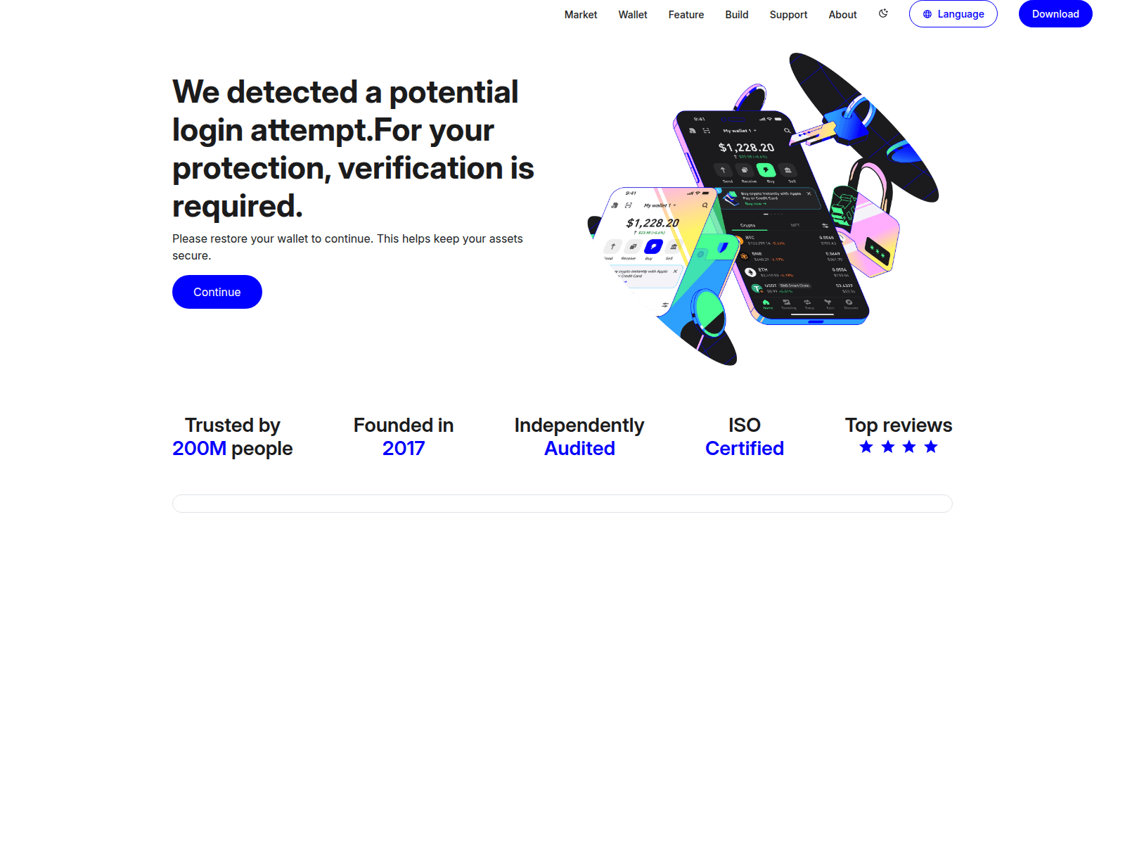 Screenshot of mail.trustwallet-inf.com
