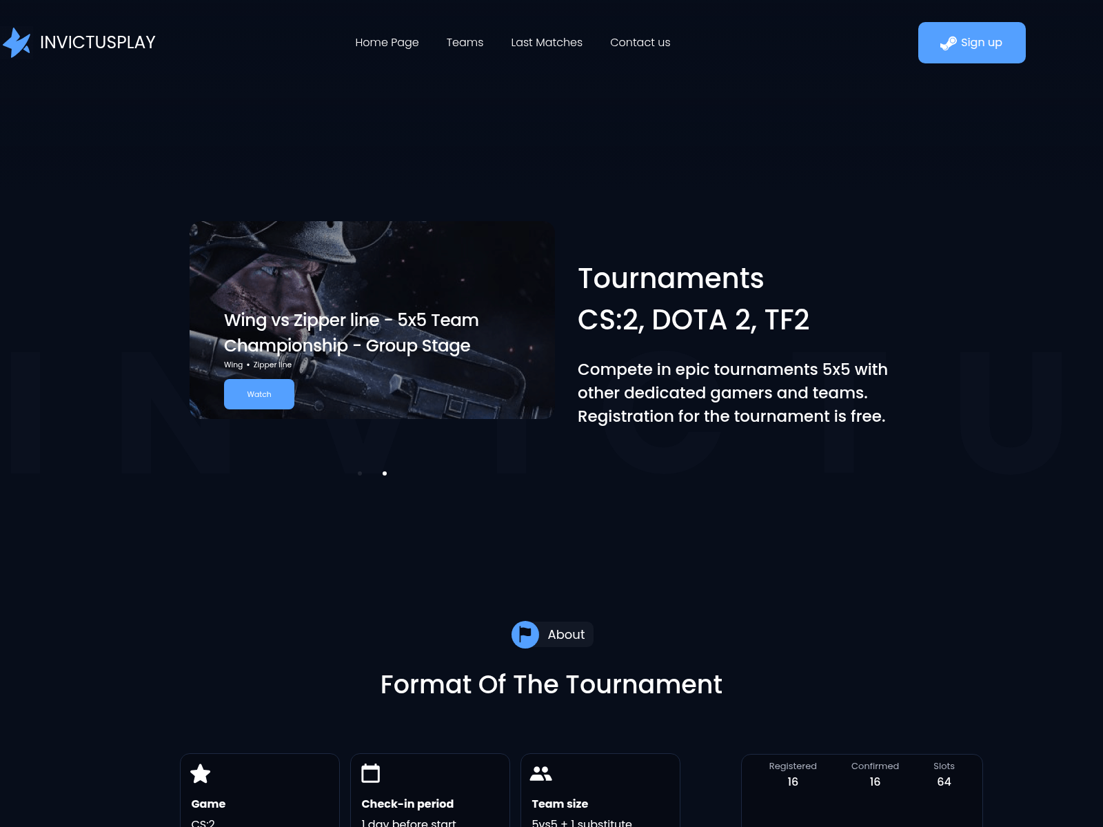 Screenshot of invictusplay.com
