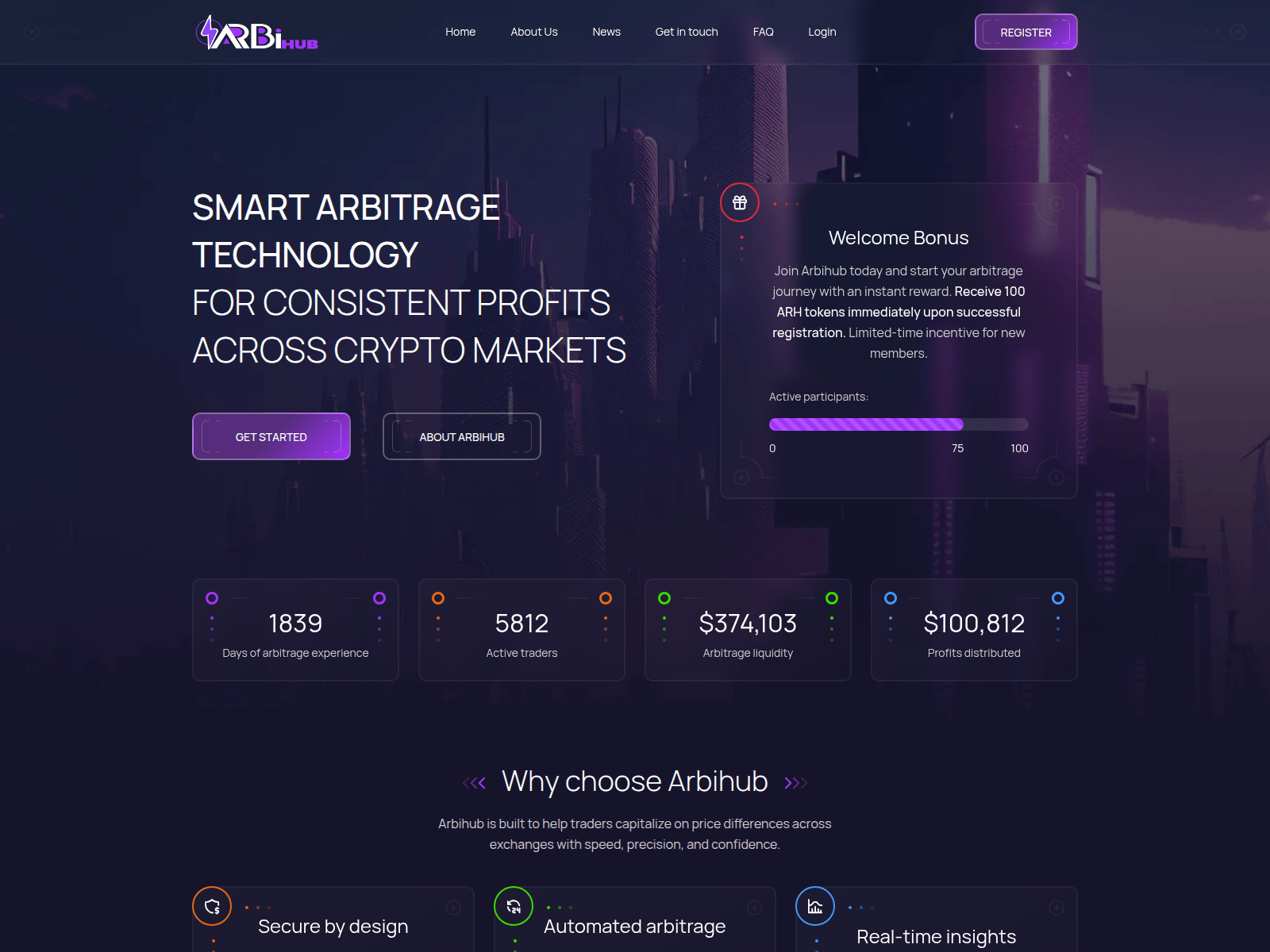 Screenshot of arbihub.world