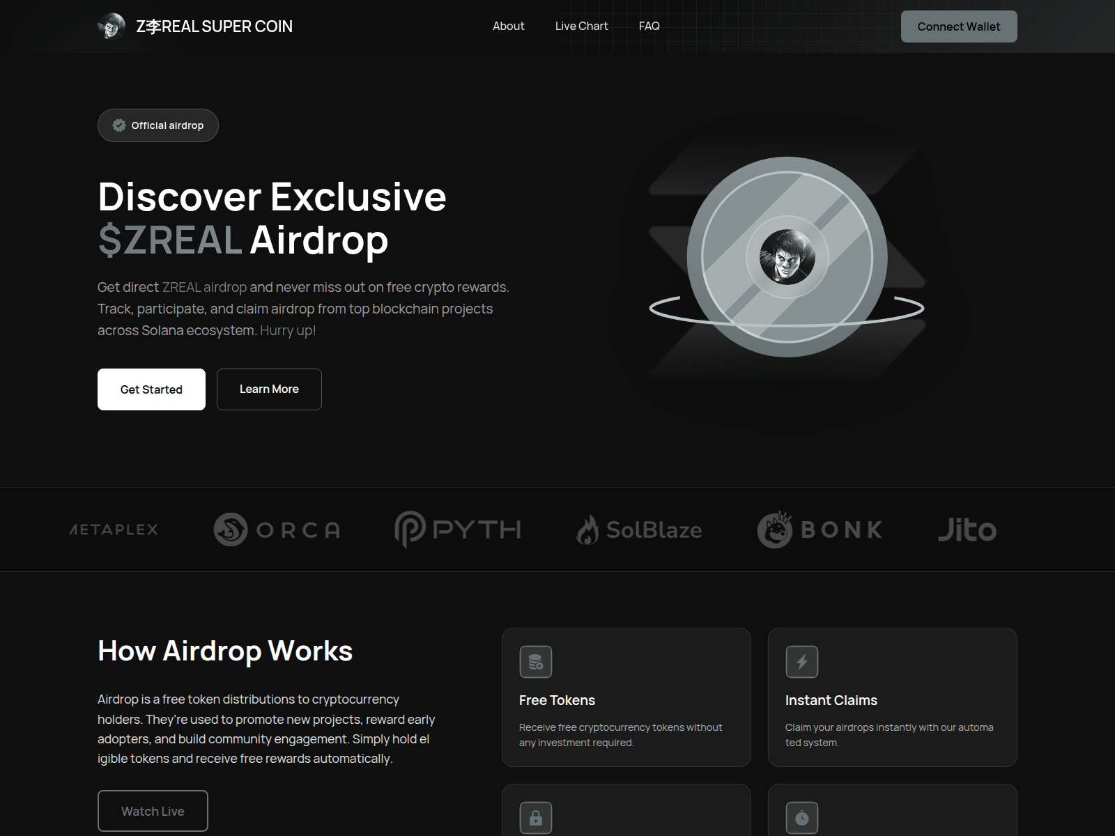 Screenshot of zrealdrop.top