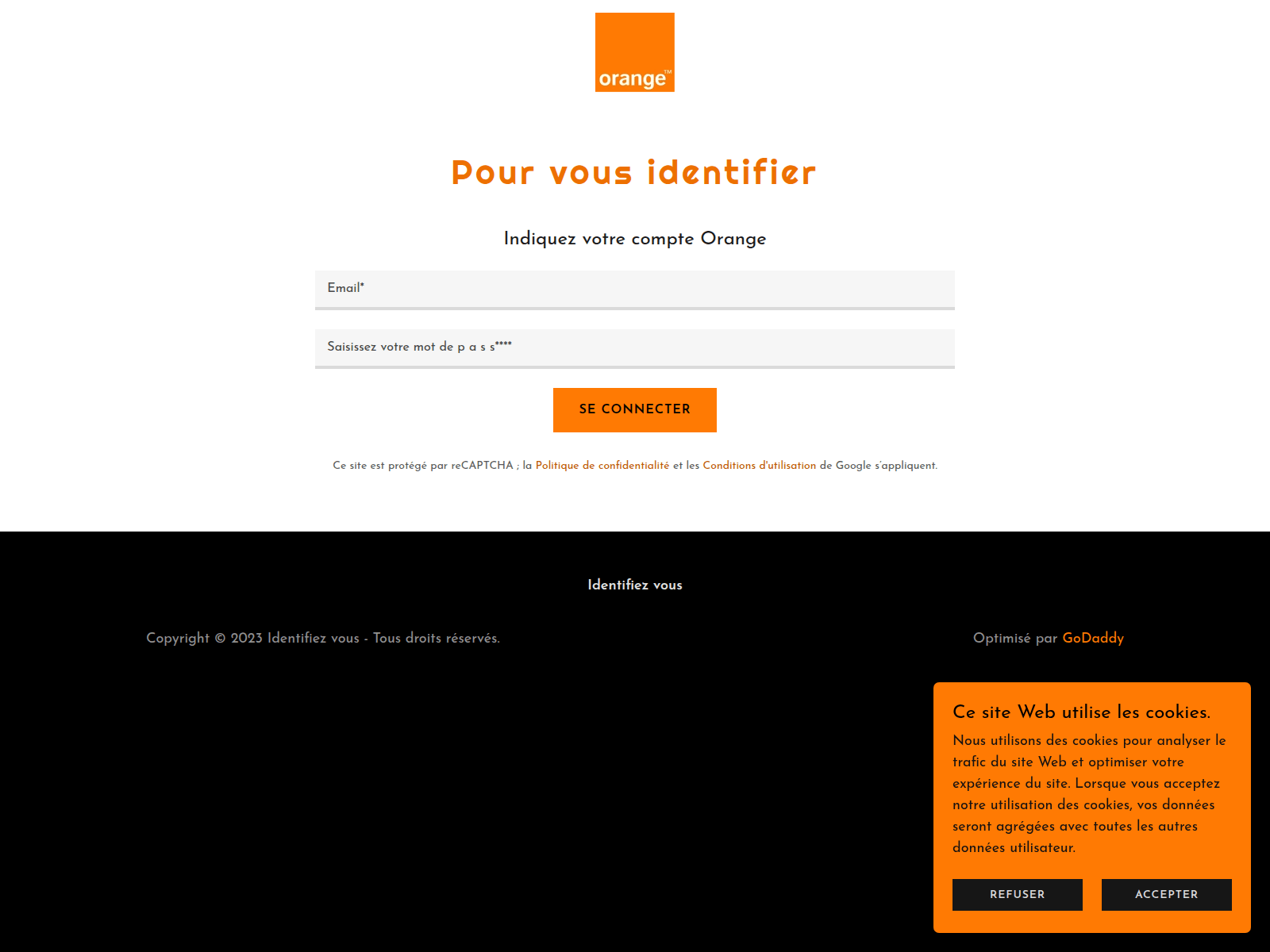 Screenshot of identifiezvous.godaddysites.com