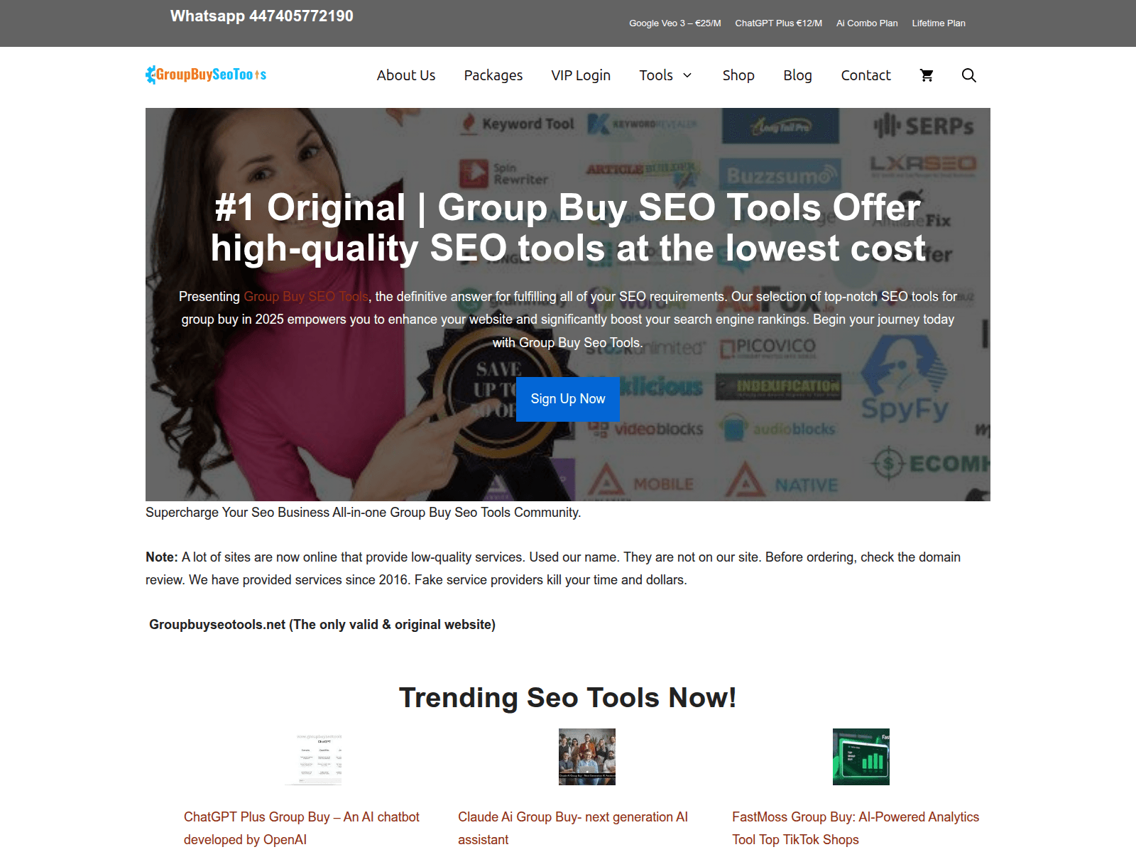 Screenshot of www.groupbuyseotools.net