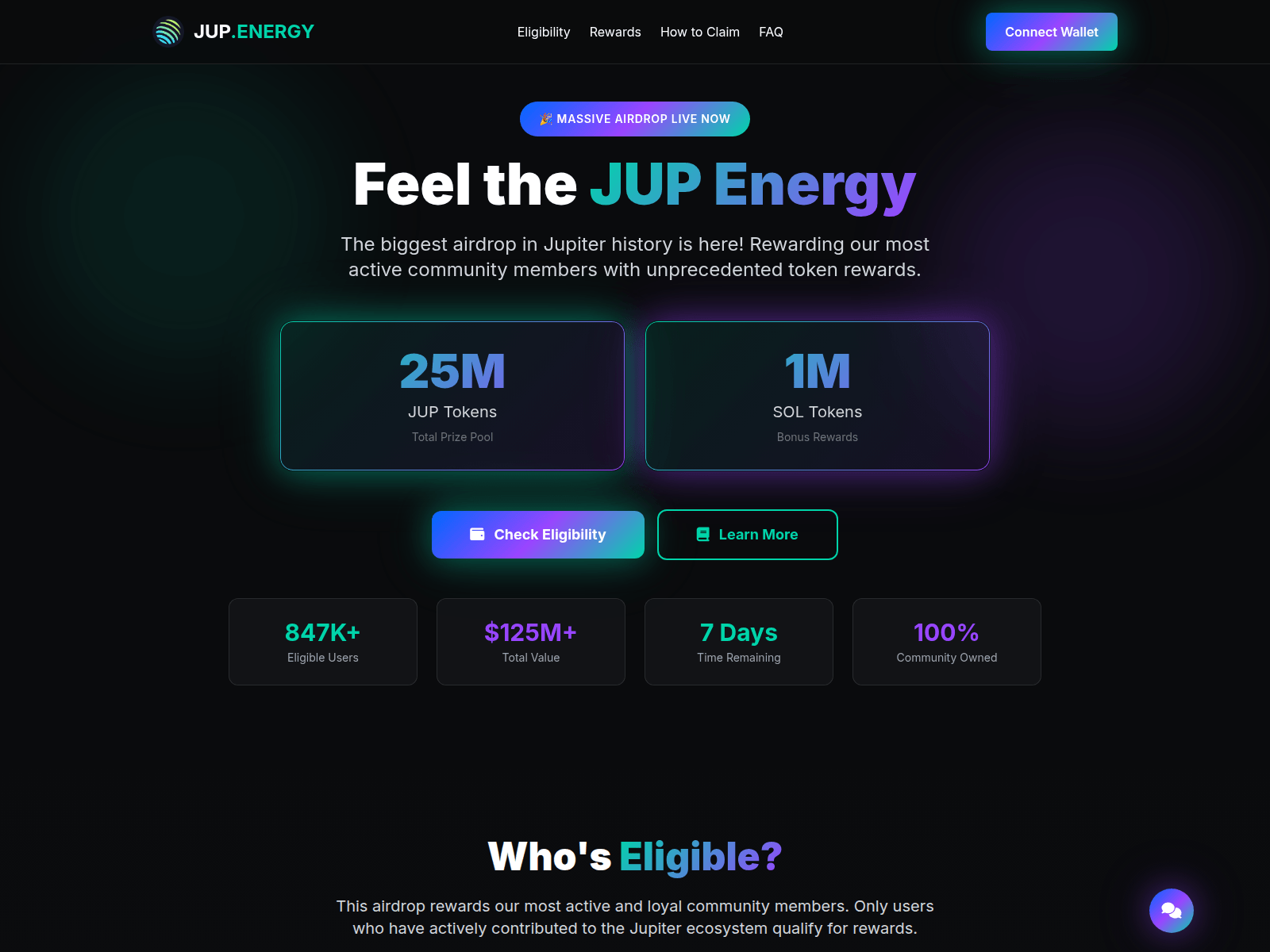 Screenshot of jup.energy