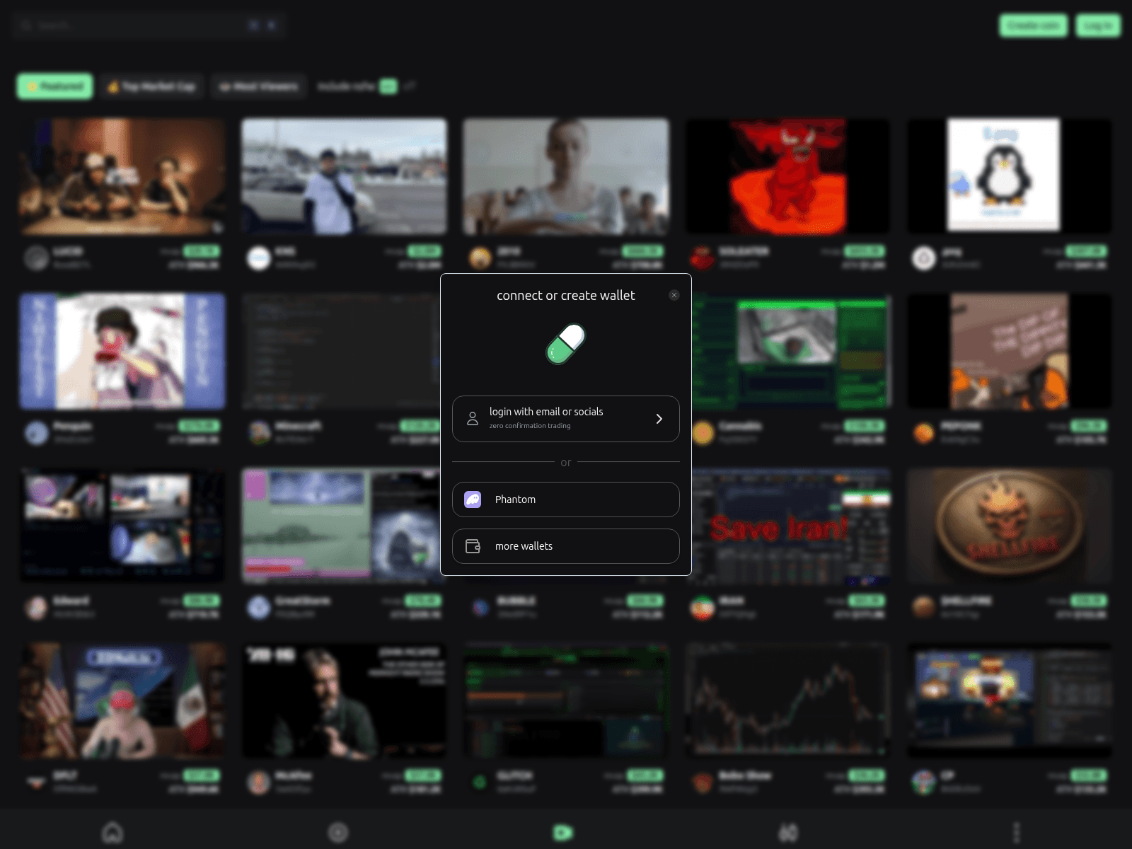 Screenshot of pumpstreamers.fun