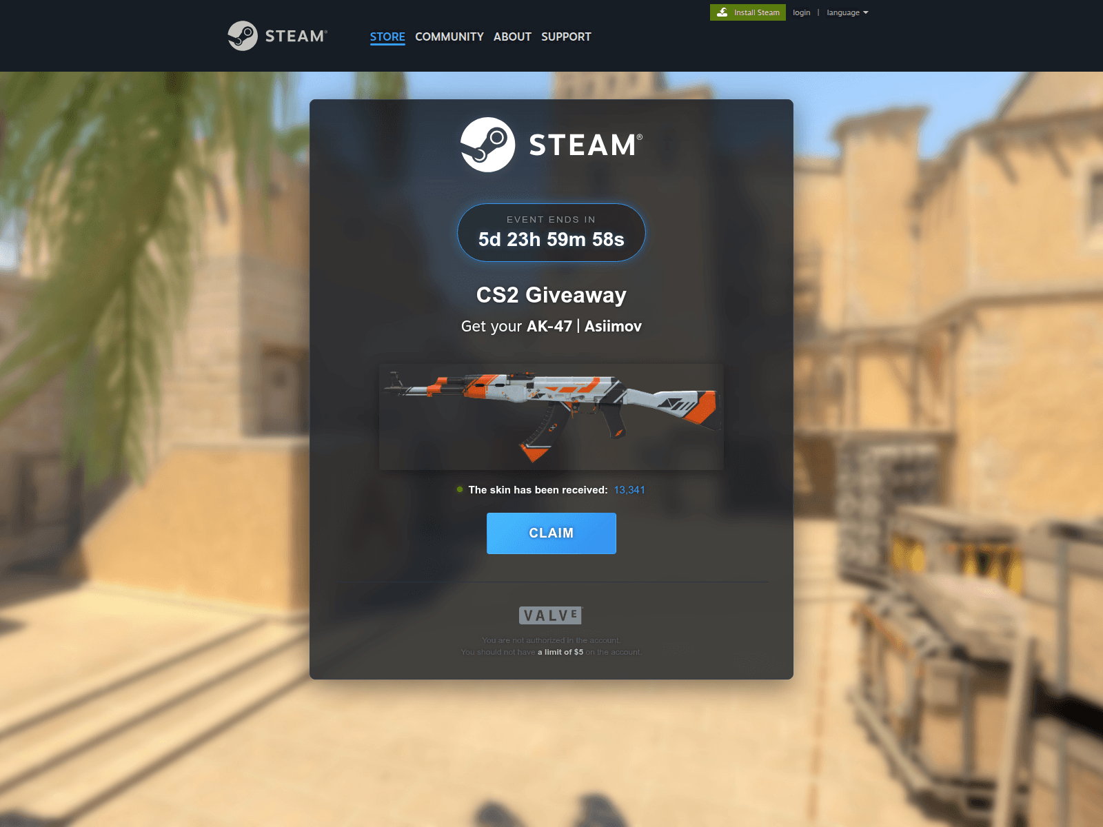 Screenshot of steamcommuinty.cc