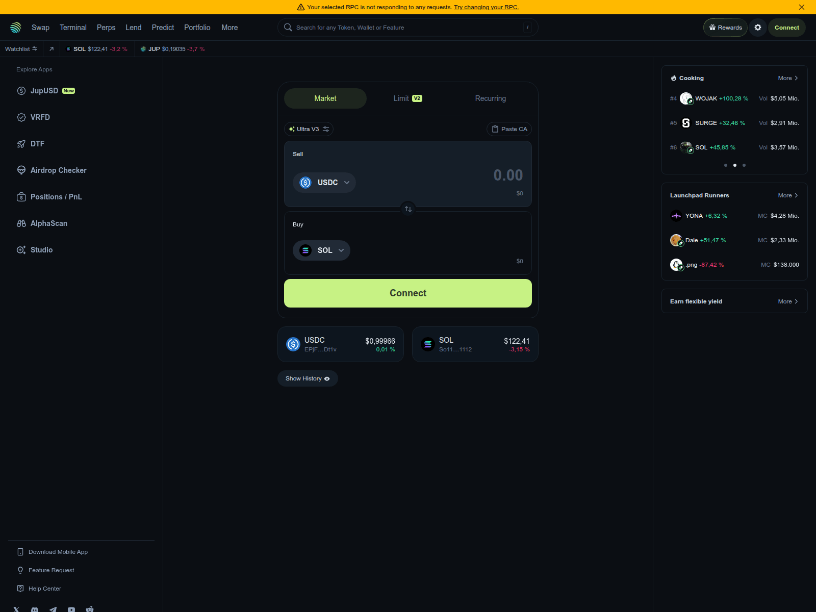 Screenshot of wallet-jup.com