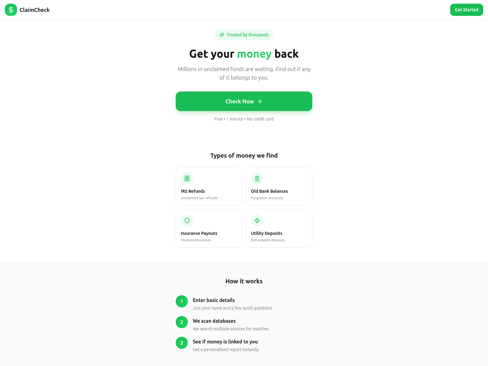 Screenshot of claim-tracker.app