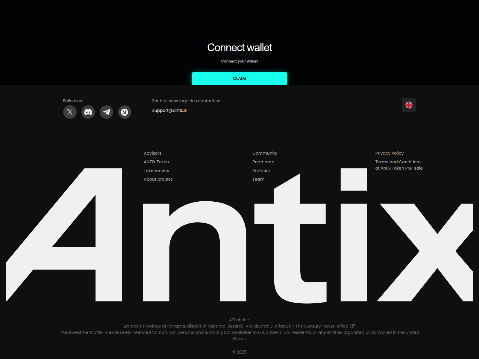 Screenshot of antix-claim.pages.dev