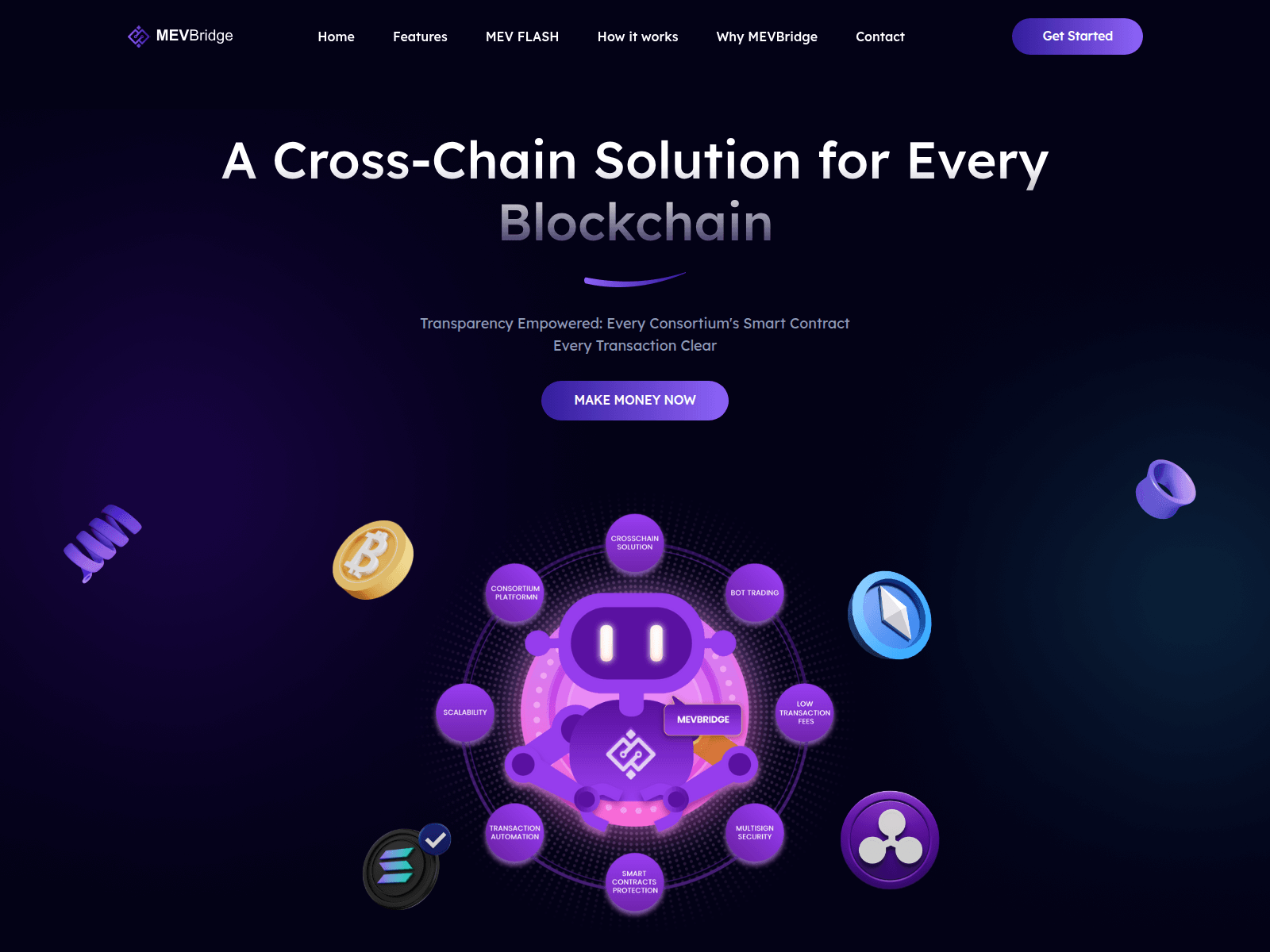 Screenshot of mevbridge.live