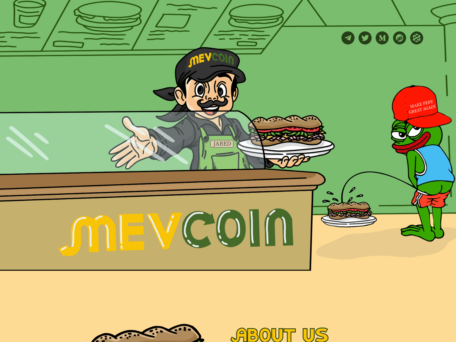 Screenshot of www.mevcoin.xyz