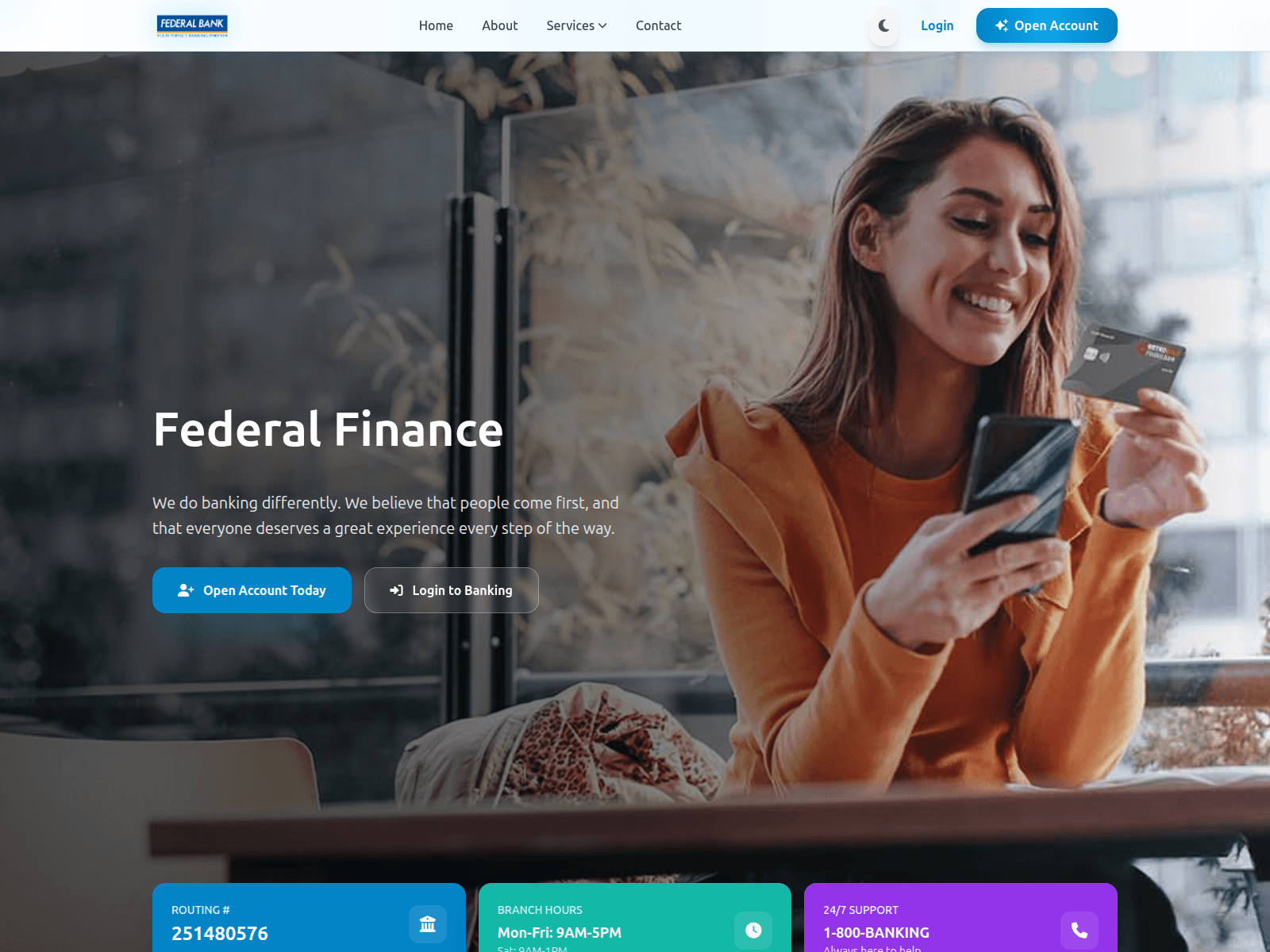 Screenshot of ibank.fedbonline.com