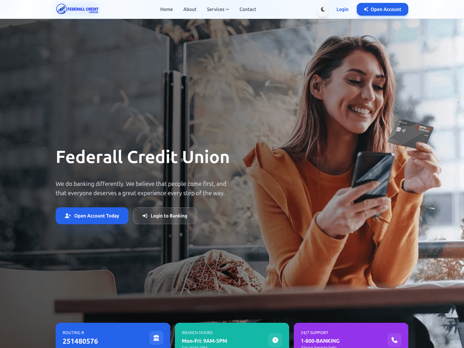 Screenshot of federallcreditunion.com