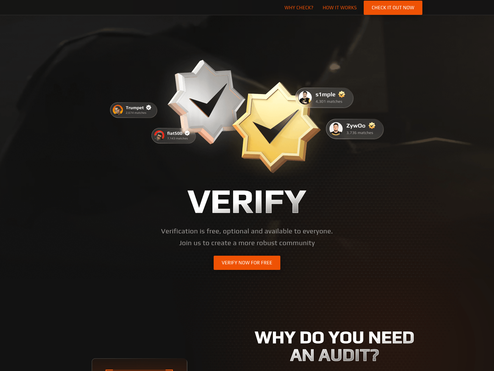Screenshot of faceitverify.xyz